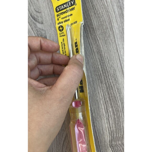 Stanley Screwdriver 4 Inch Round Blade Allow Steel 65-322 1986 USA Made - Picture 2 of 5